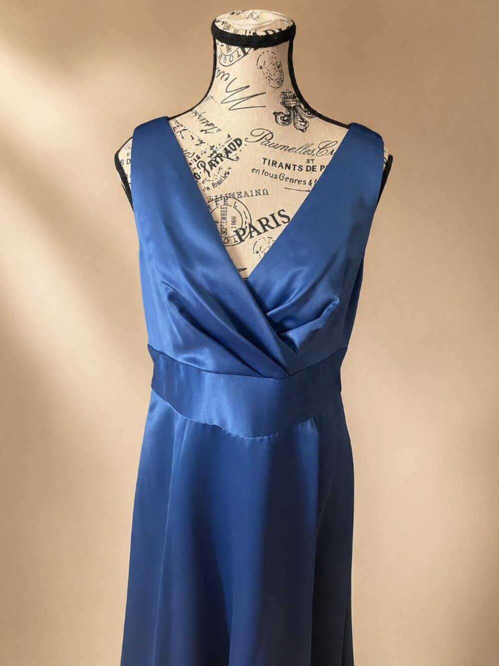 Alex Evenings Blue Satin Gown – Size 12 NWOT - Picture 3 of 6